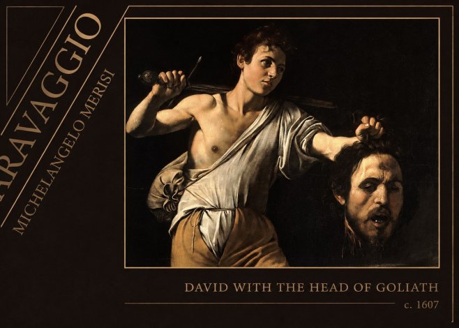 Michelangelo Merisi da Caravaggio David with the Head of Goliath V No5 - Póster