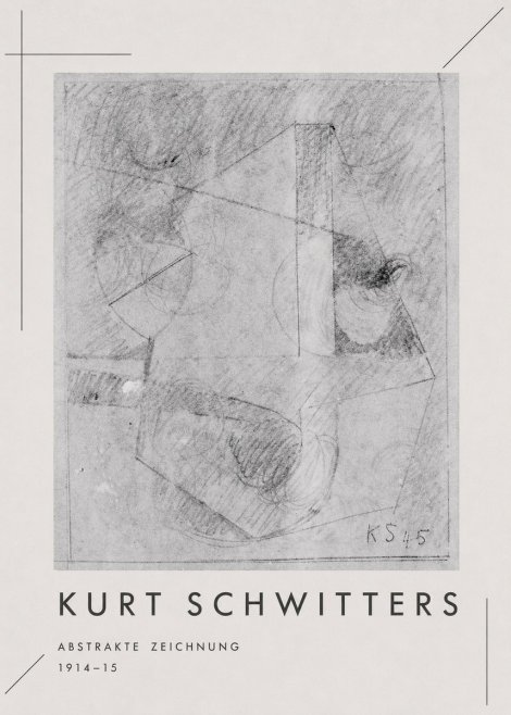 Kurt Schwitters Abstrakte Zeichnung No1 - Póster