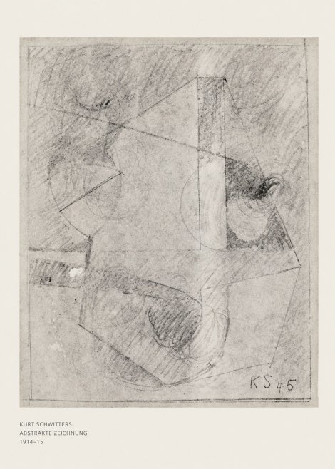 Kurt Schwitters Abstrakte Zeichnung No6 - Póster
