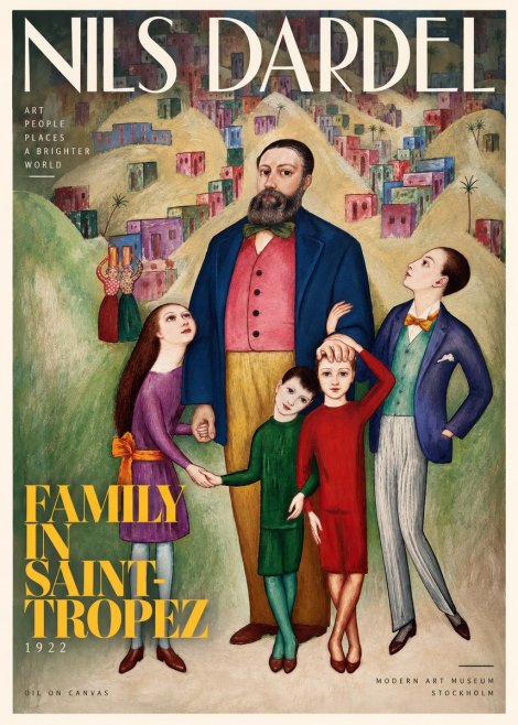 Nils Dardel Family in Saint-tropez No3 - Póster
