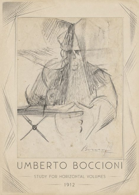Umberto Boccioni Study for Horizontal Volumes No1 - Póster