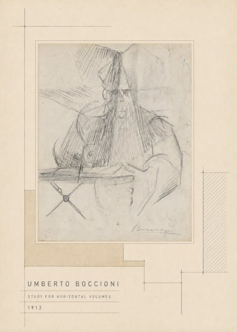 Umberto Boccioni Study for Horizontal Volumes No5 - Póster