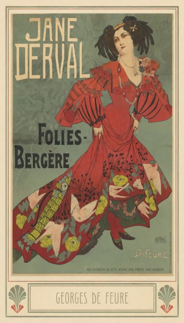 Georges de Feure Jane Derval - Folies-bergère III No3 - Póster