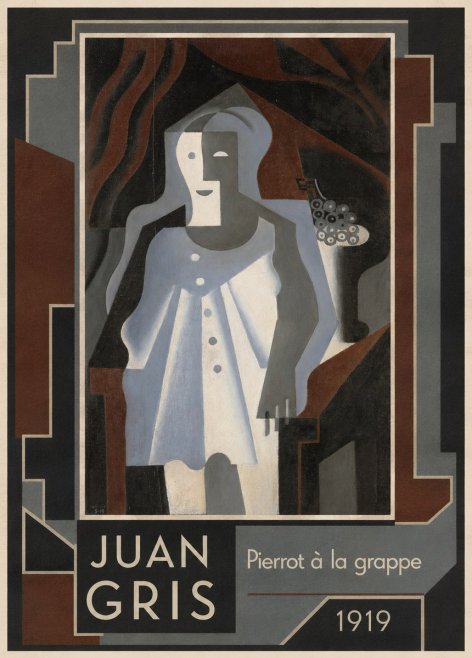 Juan Gris Pierrot À La Grappe No1 - Póster