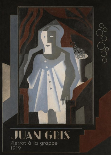 Juan Gris Pierrot À La Grappe No6 - Póster