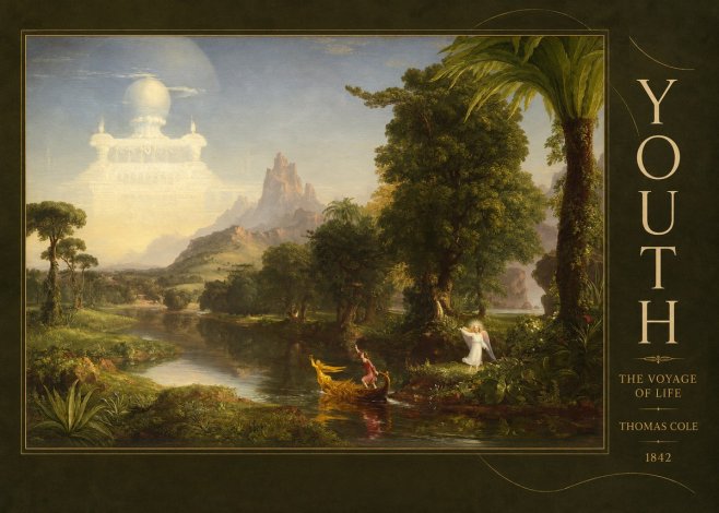 Thomas Cole The Voyage of Life: Youth V No5 - Póster