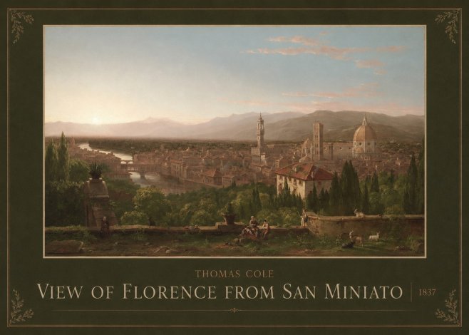 Thomas Cole View of Florence from San Miniato No3 - Póster