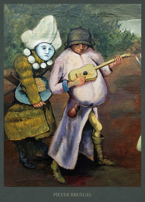 Pieter Bruegel Two Figures with a Lute No5 - Póster