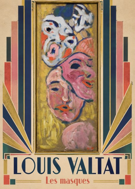 Louis Valtat Les Masques No5 - Póster