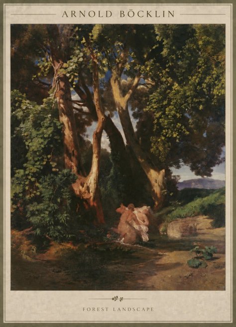Arnold Böcklin Forest Landscape No5 - Póster
