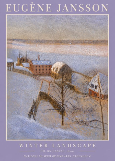 Eugène Jansson Winter Landscape No3 - Póster