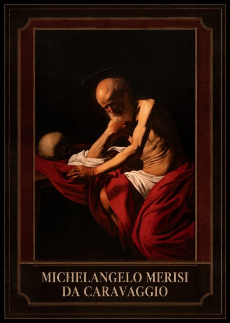 Michelangelo Merisi da Caravaggio Saint Jerome in Meditation II No1 - Póster