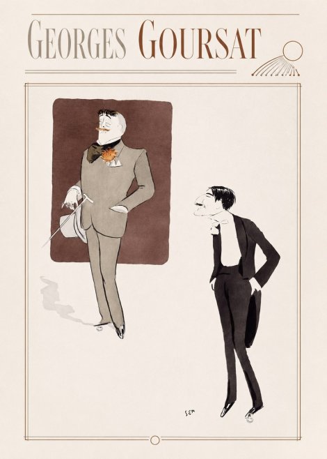 Georges Goursat High Society Caricature No6 - Póster