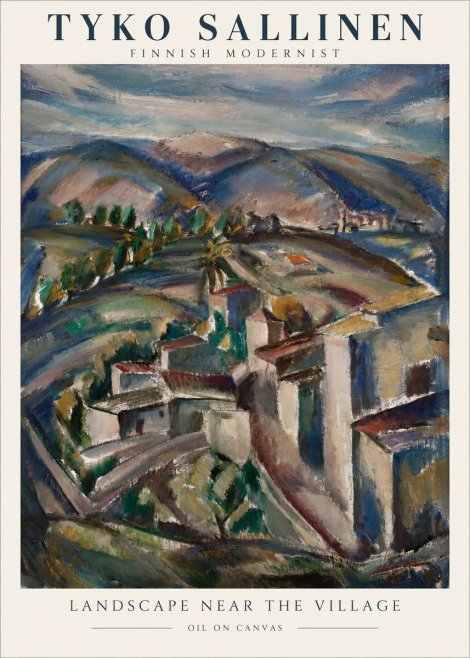 Tyko Sallinen Landscape Near the Village No1 - Póster