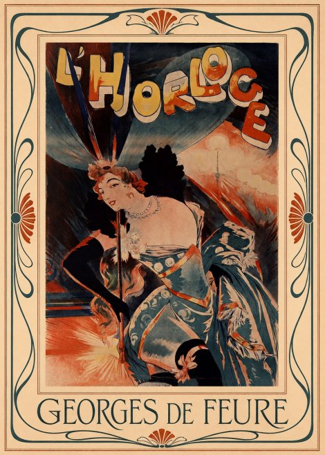 Georges de Feure L'horloge III No1 - Póster