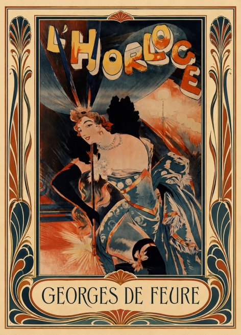 Georges de Feure L'horloge III No3 - Póster