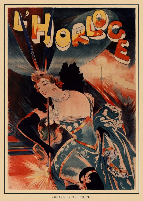 Georges de Feure L'horloge III No4 - Póster