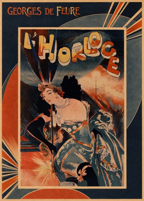 Georges de Feure L'horloge III No5 - Póster