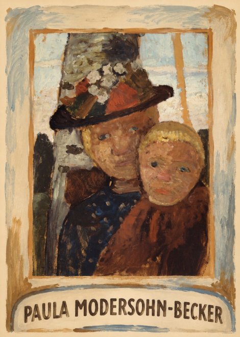 Paula Modersohn-Becker Mother and Child with Hat No3 - Póster