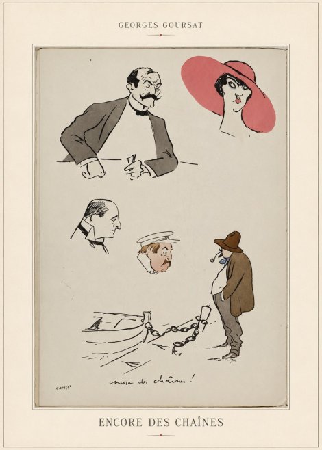Georges Goursat Encore Des Chaînes! No4 - Póster