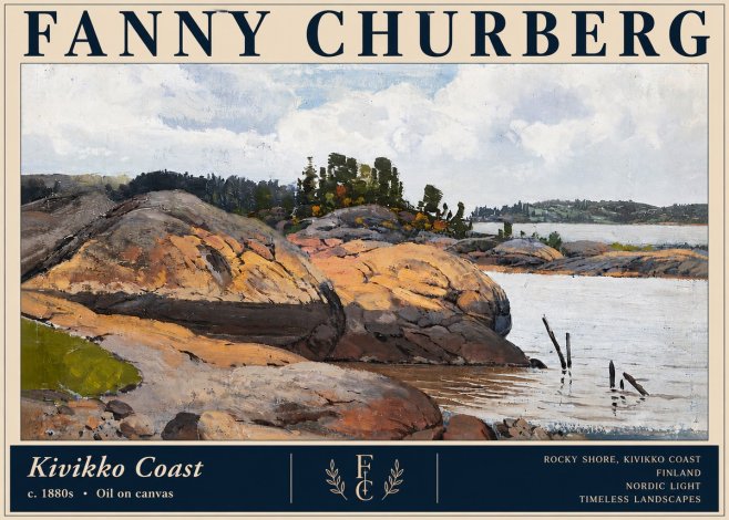 Fanny Churberg Rocky Shore · Kivikko Coast No4 - Póster