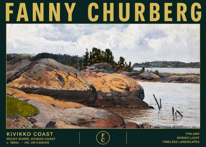 Fanny Churberg Rocky Shore · Kivikko Coast No5 - Póster