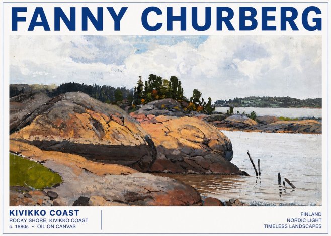 Fanny Churberg Rocky Shore · Kivikko Coast No6 - Póster