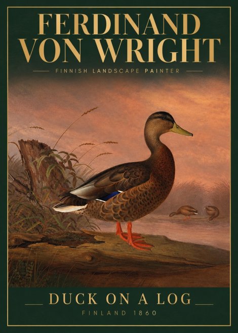 Ferdinand von Wright Wild Duck No4 - Póster