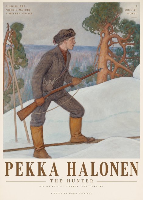 Pekka Halonen The Hunter No4 - Póster