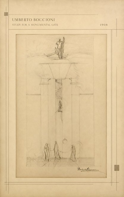 Umberto Boccioni Study for a Monumental Gate No2 - Póster