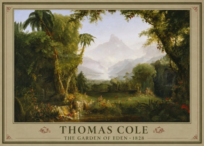 Thomas Cole The Garden of Eden II No1 - Póster