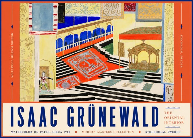 Isaac Grünewald The Oriental Interior No4 - Póster