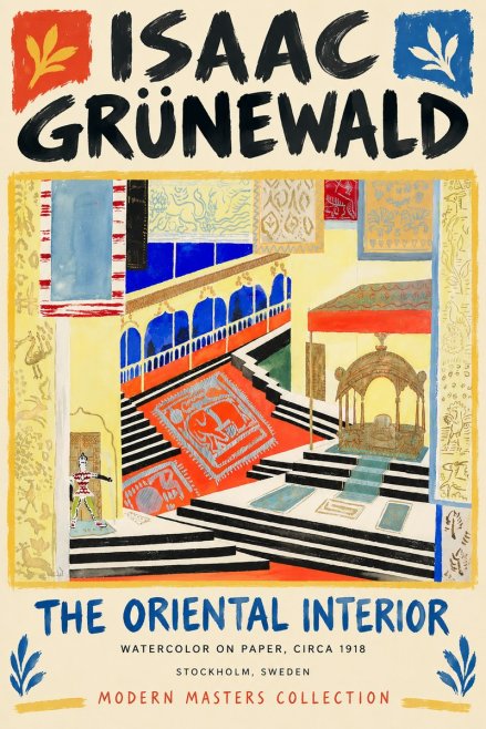 Isaac Grünewald The Oriental Interior No5 - Póster