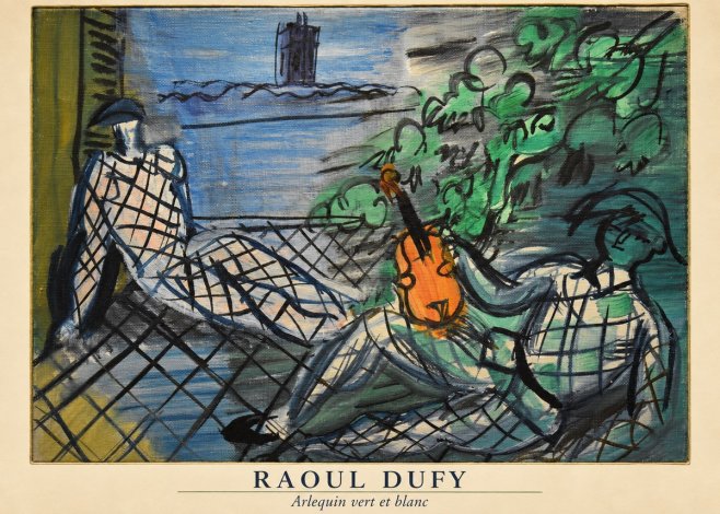 Raoul Dufy Arlequin Vert Et Blanc No5 - Póster