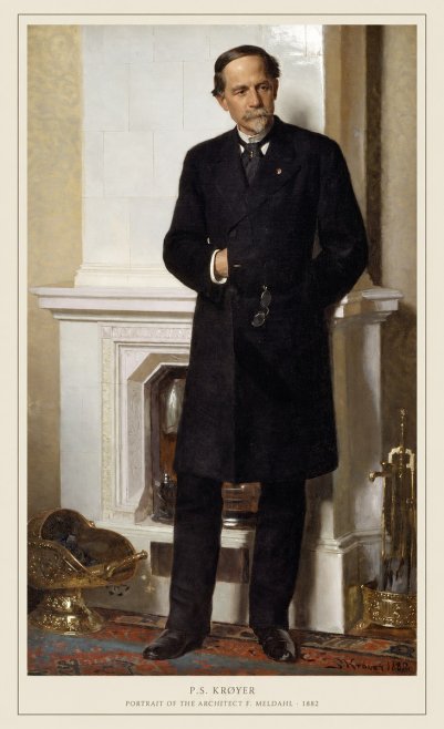 P.S. Krøyer Portrait of the Architect F. Meldalh No6 - Póster