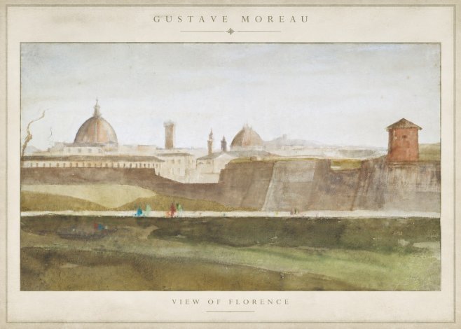 Gustave Moreau View of Florence No5 - Póster