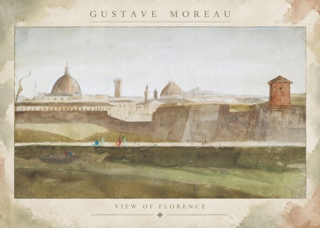 Gustave Moreau View of Florence No6 - Póster