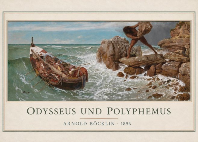 Arnold Böcklin Odysseus Und Polyphemus No1 - Póster