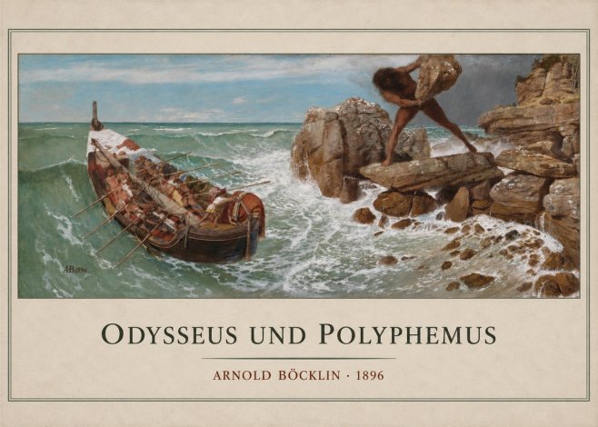 Arnold Böcklin Odysseus Und Polyphemus No3 - Póster