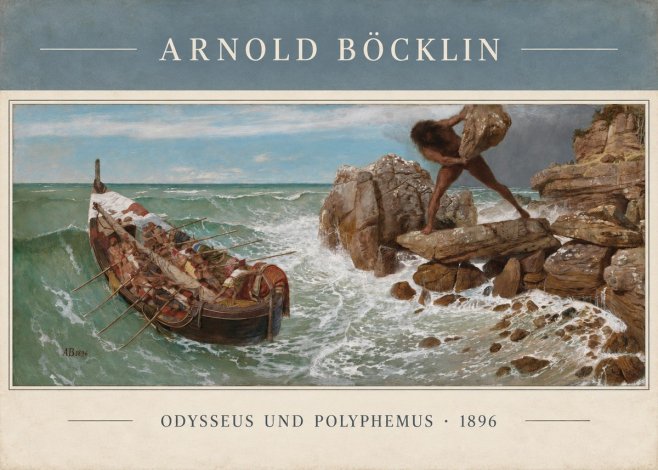 Arnold Böcklin Odysseus Und Polyphemus No4 - Póster