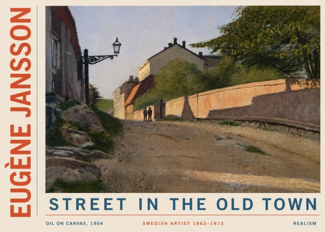 Eugène Jansson Street in the Old Town No4 - Póster
