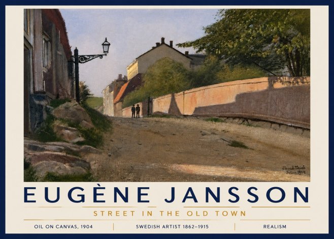 Eugène Jansson Street in the Old Town No5 - Póster