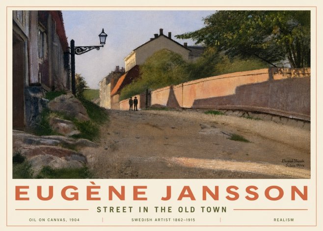 Eugène Jansson Street in the Old Town No6 - Póster
