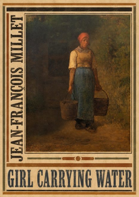 Jean-François Millet Girl Carrying Water No4 - Póster