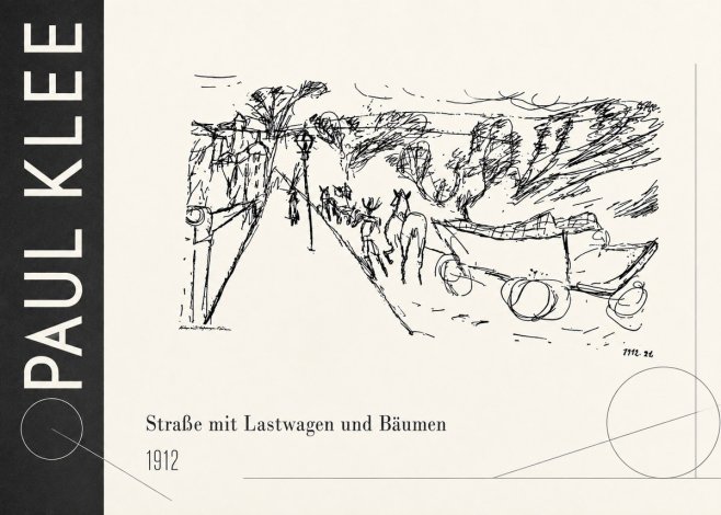 Paul Klee Straße Mit Lastwagen Und Bäumen No3 - Póster