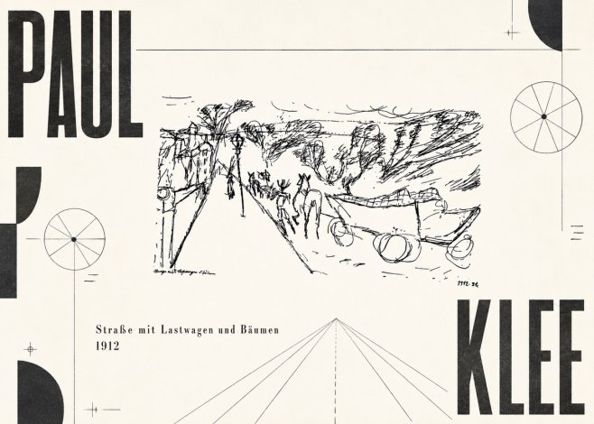 Paul Klee Straße Mit Lastwagen Und Bäumen No6 - Póster