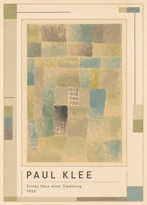 Paul Klee Erstes Haus Einer Siedelung No1 - Póster