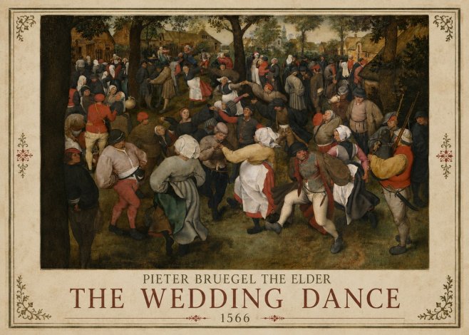 Pieter Bruegel The Wedding Dance II No1 - Póster