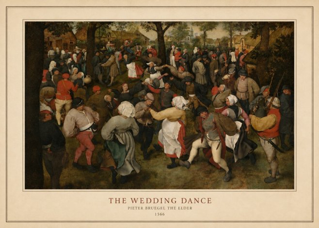 Pieter Bruegel The Wedding Dance II No4 - Póster