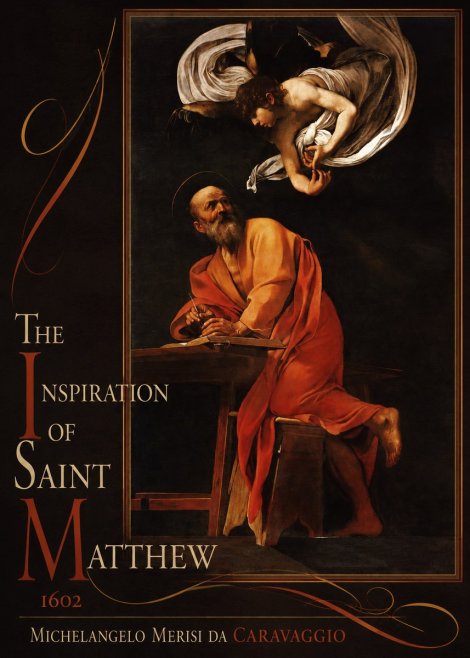 Michelangelo Merisi da Caravaggio The Inspiration of Saint Matthew II No2 - Póster